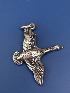 .925 Canadian Geese Sterling Silver Jewelry Charm